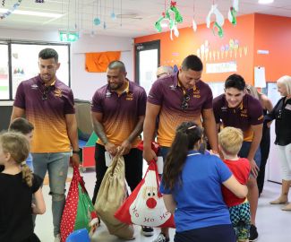 Brisbane Broncos visit AEIOU Nathan
